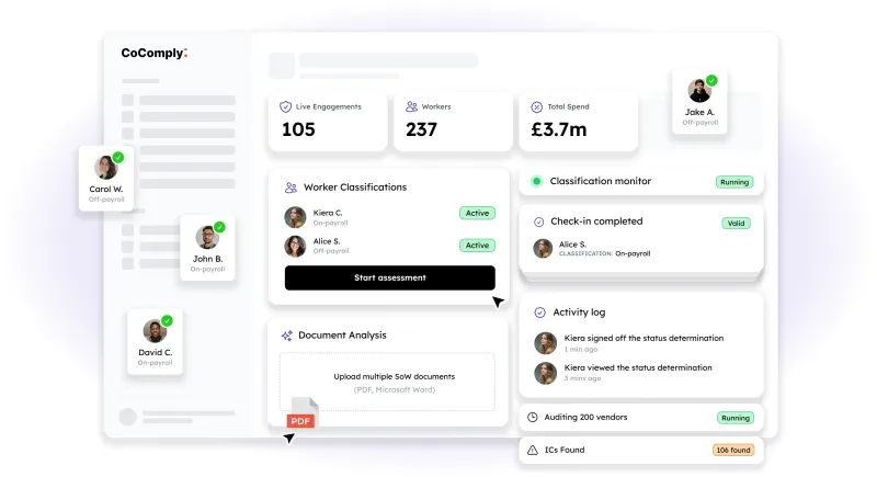 Worker classification platform